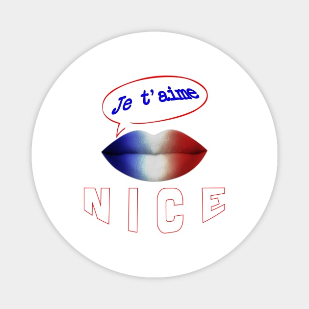 JE TAIME FRENCH KISS NICE Magnet by ShamSahid